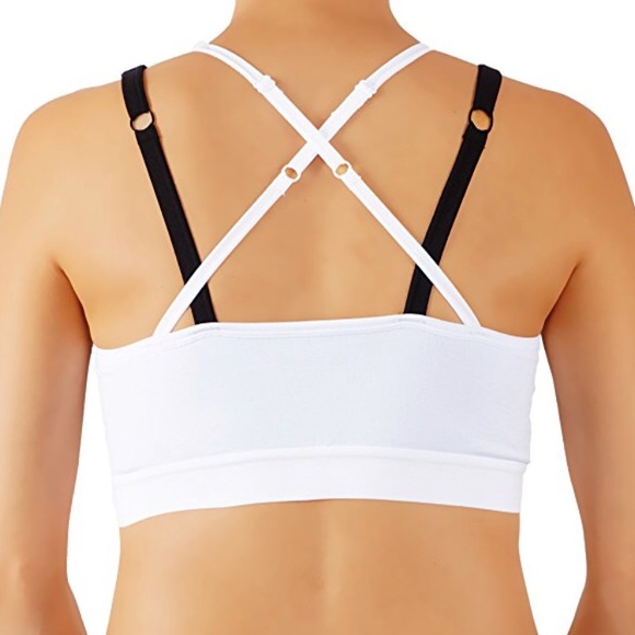 Mesh sports bra white and black - Picture 2 of 3